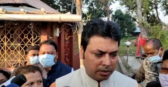 Tripura CM Biplab Deb worshipped for Narendra Modi’s long live at Meher Kalibari