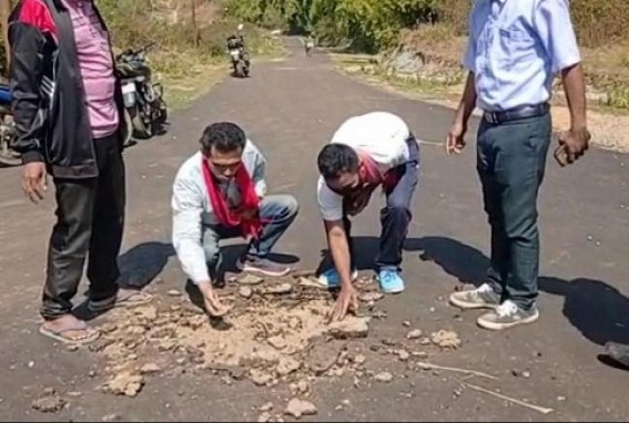 Poor Quality road construction in Koifang ADC Village 