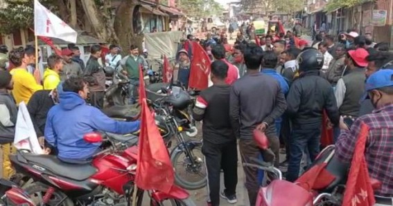 CPI-M organised a massive bike rally in Aralia ahead of 23rd State Conference