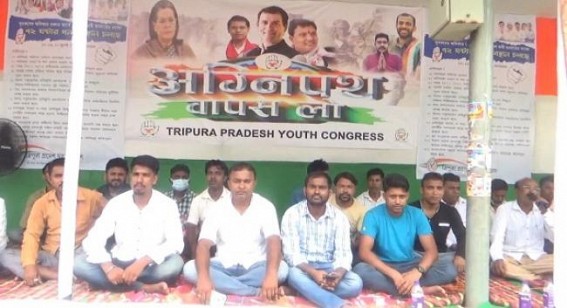 Congress’s Protest over Unemployment Issues marked 3rd Day in Tripura