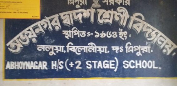 Ratan Lal’s Quality Education : Teachers’ Crisis, Infrastructure problems prevail in Abhoynagar H/S School : Only 14 Teachers for Class-1 to Class-12 : No Headmaster 
