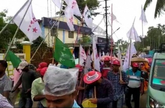 Leftist youth organizations held rally in Khowai