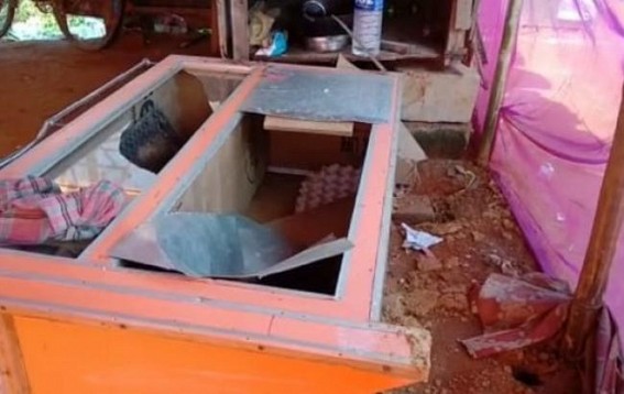Mason become Extortion leader, Extortion hits under BJP’s Sushashan campaigning: Shop vandalized in Udaipur Canal Chowmuhani area after not paying demanded money
