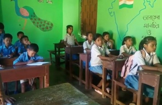 Teliamura: Chakma Ghat Upper Primary School runs without Boundary wall, Electricity, School teacher including Students face Harassment