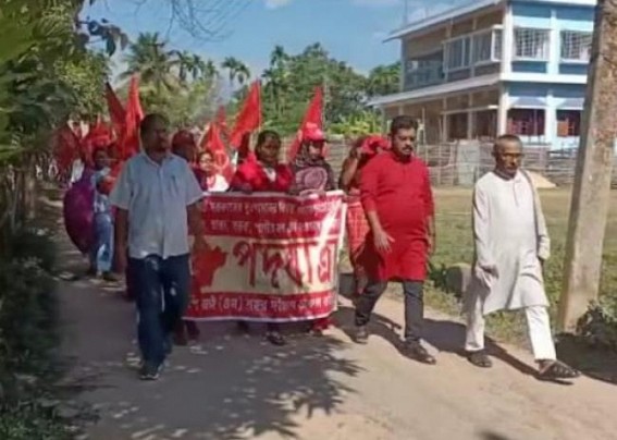CPI-M organized a rally in Kailashahar raising various demands