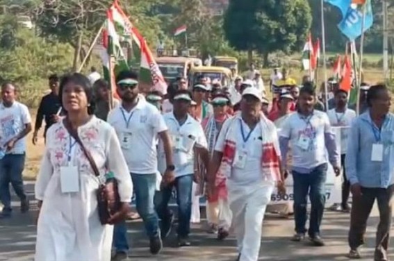 Congress along with the entire state organized ‘Bharat Jodo Tripura Bachao’ Campaign in Bamutia