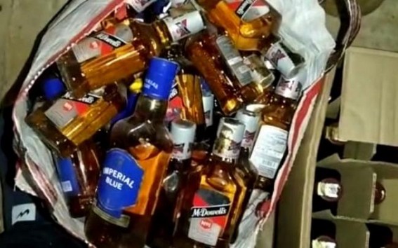 Bishalgarh PS Police detained a man for selling intoxicated items in front of a School