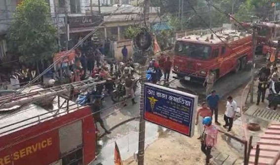 Massive Fire Broke out in a House in Adviser Chowmuhani, Agartala