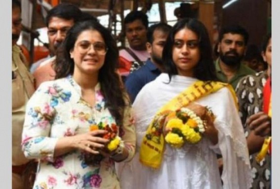 Back from Dubai, Nysa joins mom Kajol for a Siddhivinayak Temple visit