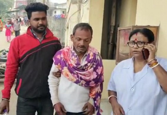 CPI-M Supporter was beaten up by BJP workers in Majlishpur 