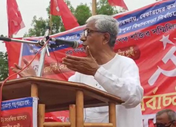 Manik Sarkar addressed CPI-M’s Rally in Jolaibari : Advised BJP’s Bike Gang to seek Apology before Poll