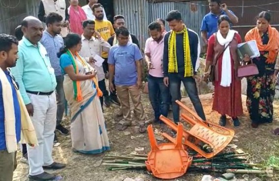 Tripura Poll : Day after Forward Bloc Office was attacked allegedly by BJP, now BJP Booth Office was also vandalized by miscreants