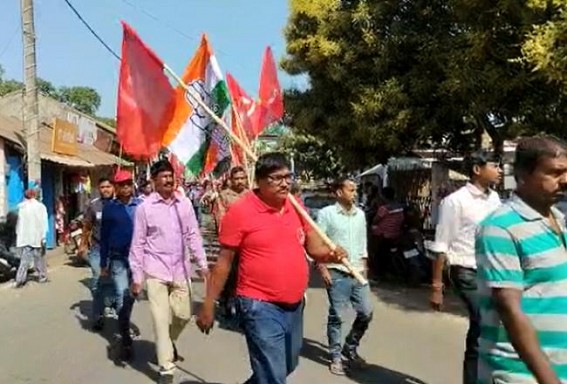In support of CPI-M candidate Dipankar Sen, a huge rally was organised in Belonia