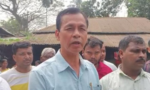 Tipra Motha leader Ranjit Debbarma met murdered Dilip Sukla Das’s family members
