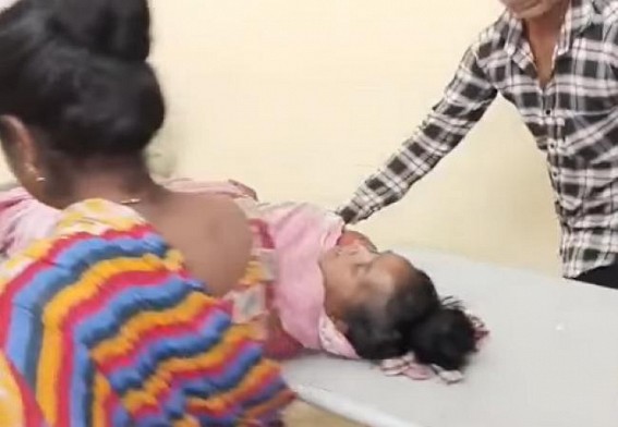 A woman injured after a bomb blasted in front of her in Rajnagar