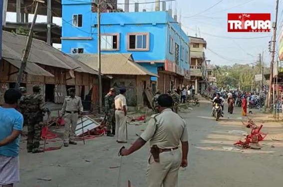 Vandalism, Attack on CPI-M Party office allegedly with Petrol Bomb by BJP workers in Sonamura : CPI-M asked Police to check CCTV Footage 