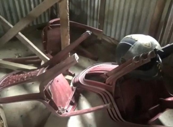 Tipra Motha Party office set on Fire in Jirania