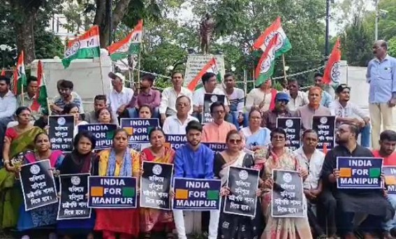 Tripura Trinamool Congress demand Peace in Manipur