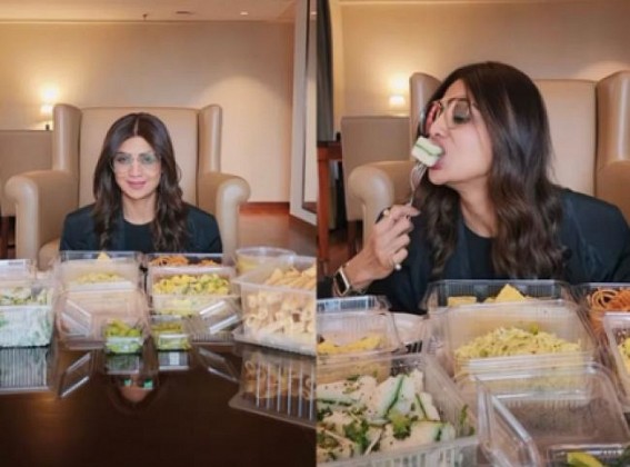 Shilpa Shetty binges on Gujarati food, says 'this is worth to cheat'