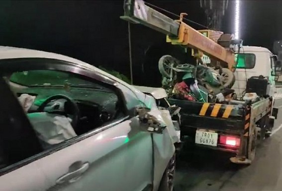 2 Hospitalized after a major Accident on Agartala Flyover