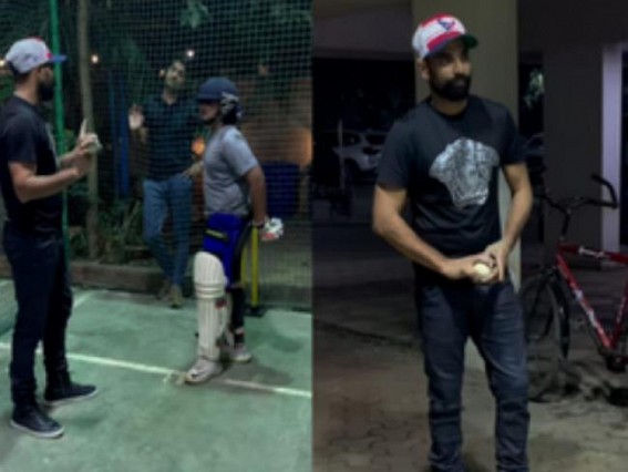 Sonu Sood shares video of son taking 'batting' tips from Shami