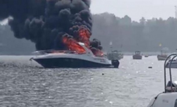 Luxury yacht catches fire off Mumbai, one critically scalded