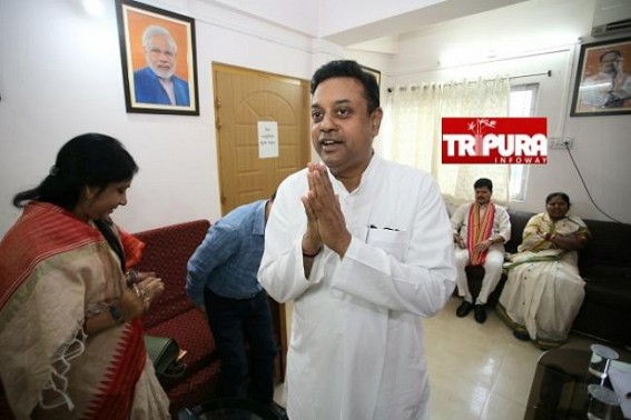 Sambit Patra reached Tripura to Select BJP’s By-Poll Candidates