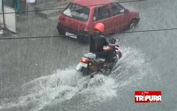 SMART City Agartala Flooded after Rain on Sunday: Normal Lives Disrupted, Vehicles Stuck : Public Suffering went on Peak 