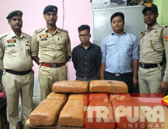 Indigo Airline Executive Security Official, and a Passenger arrested for Ganja smuggling via Agartala MBB Airport