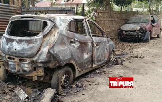 CPI-M supporter's cars burnt by miscreants in Agartala: Allegation against BJP