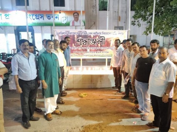 Tripura Congress paid tribute to Odisha Train Accident Victims