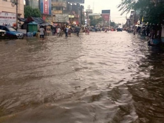 Flood hits Agartala on Saturday