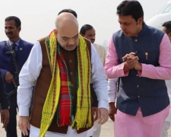 Amit Shah avoids 'sacked' CM Biplab Deb during Tripura visit