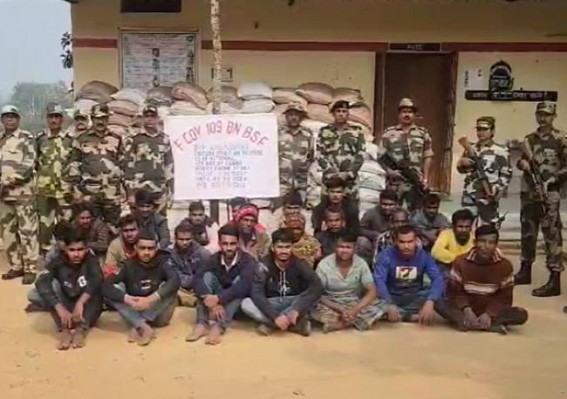 BSF detained 23 illegally entered Bangaldesh civilians in Sabroom