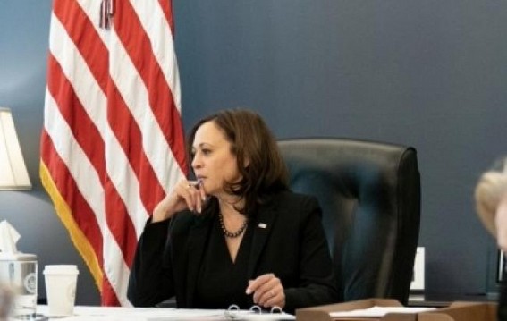 Kamala Harris urges ceasefire, more aid at meeting with Israeli war cabinet member