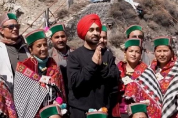 Diljit chills with residents of Kinnaur, practises pahadi jhumar dance steps