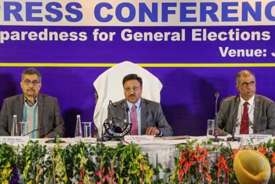 Election Commission of India declared Lok Sabha Poll Dates from April 19 to June 1 : Tripura Polls on April 19, April 26 for Lok Sabha : Ramnagar by Election also on April 19