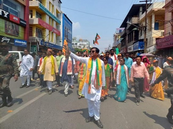 AMC Mayor Dipak Majumder submits nomination for Ramnagar by-poll constituency