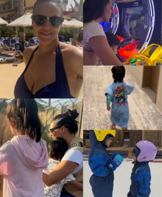 Neha Dhupia decodes her family's spring break in Abu Dhabi: 'hearts full of joy, tummies full of food' IANS