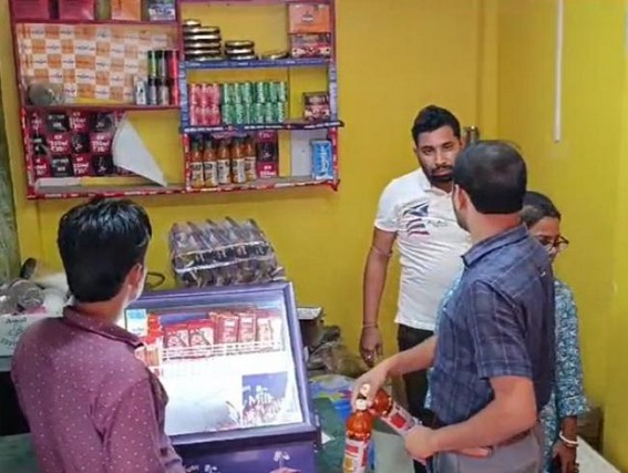 Huge Quantities of Expired Chips, Cold Drinks Seized from Tripura University lined Shops