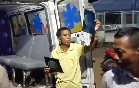 Vehicle Hit and Ran in Sonamura ; 2 Seriously Injured, referred to GB Hospital
