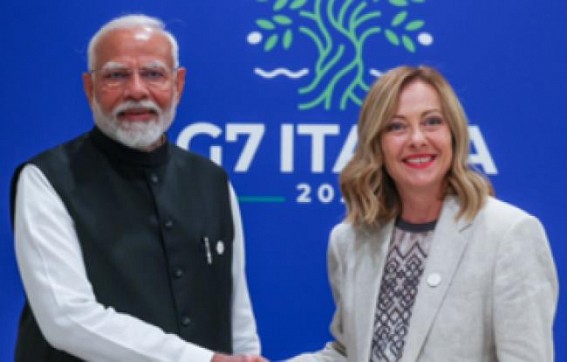 PM Modi holds bilateral talks with PMs of Italy, Japan on sidelines of G7 Summit
