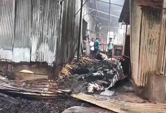 Factory burnt in a Massive Fire in the Kathaltali Industry Area