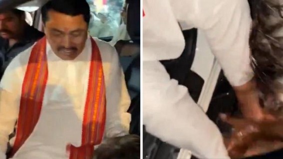 Nana Patole's feet-washing act by party worker caught on camera, BJP tears into Congress