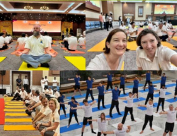 Foreign diplomats hail Yoga as priceless gift from India to entire humanity