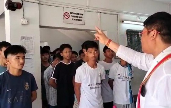 Minister Bikash Debbarma visits Ekalabya school in Khumulwng
