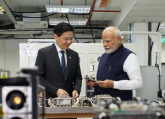 PM Modi visits chip manufacturing unit in Singapore, discusses collaborations