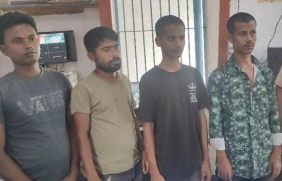 Madhupur Police arrested Two Bangladeshis, Two Indian Brokers