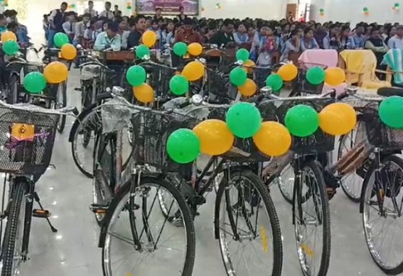 High School Girl Students Get Bicycle in Bishramganj