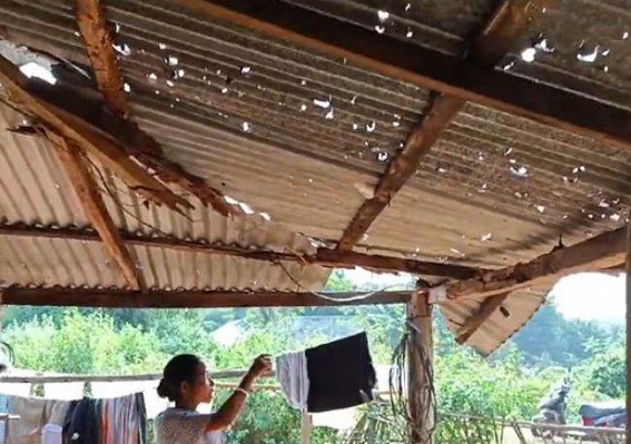Family yet to get Govt compensation for their Hail-Storm-affected house